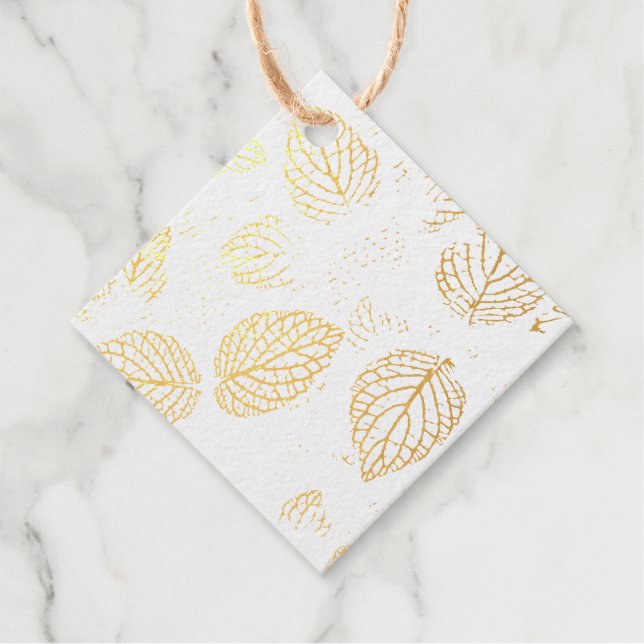 Étiquette-cadeau Automne, Motif Feuille (Devant)