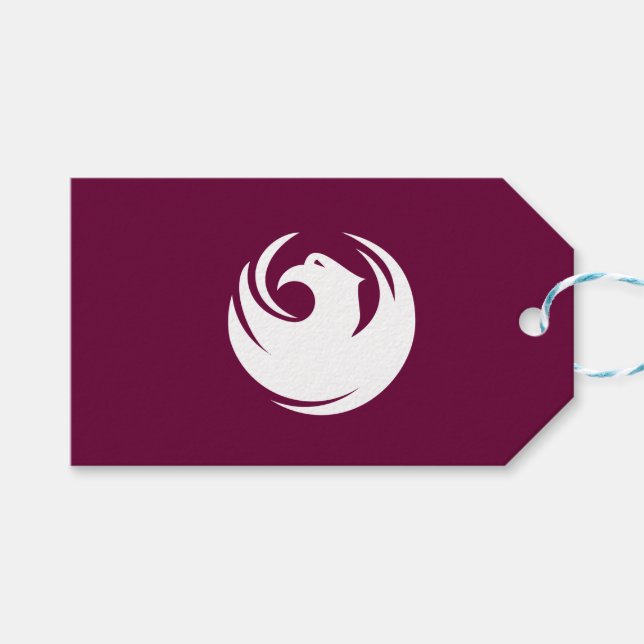 Étiquette cadeau avec drapeau de Phoenix, Arizona (Devant (Horizontal))
