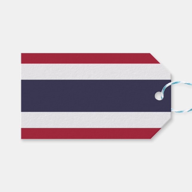 Étiquette cadeau avec drapeau de Thaïlande (Devant (Horizontal))