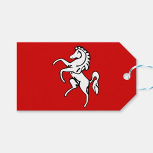 Étiquette cadeau avec drapeau du Kent, Angleterre
