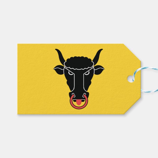 Étiquette cadeau avec le drapeau du canton d'Uri,  (Devant (Horizontal))