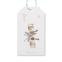 Étiquette Cadeau Avion Rose 