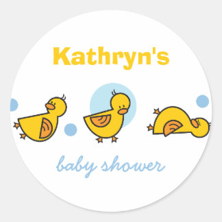 Étiquette cadeau Baby shower Duckies