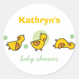 Étiquette cadeau Baby shower Duckies