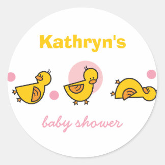 Étiquette cadeau Baby shower Duckies