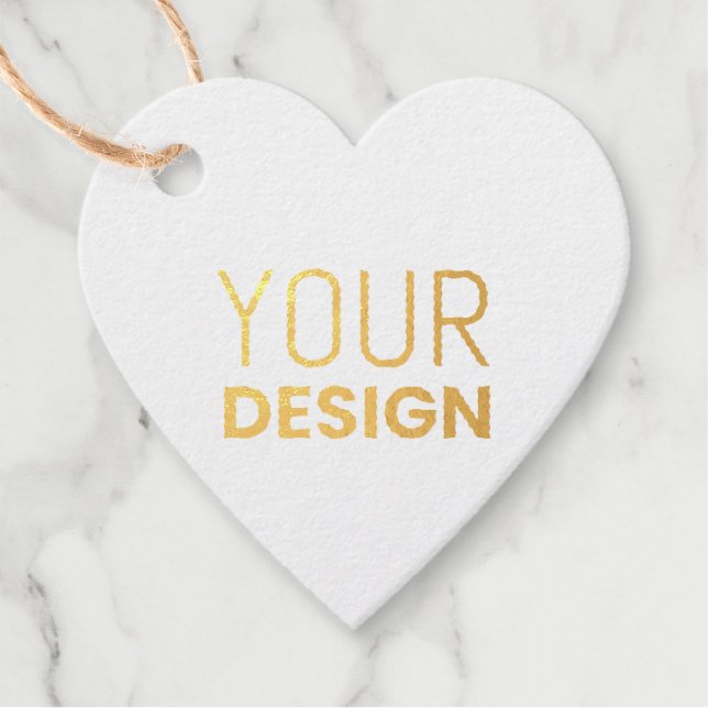 Étiquette-cadeau Balise Coeur [disponible en plusieurs formes] (Devant)