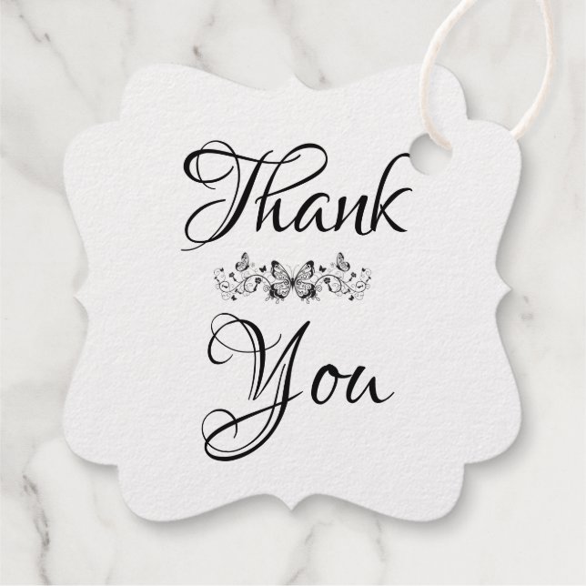 Étiquette-cadeau Balises-cadeaux Gold Foil-Merci (Dos)