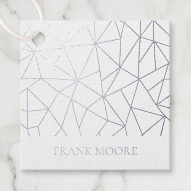 Étiquette-cadeau Balises d'accrochage de l'huile de marque géométri (Devant)