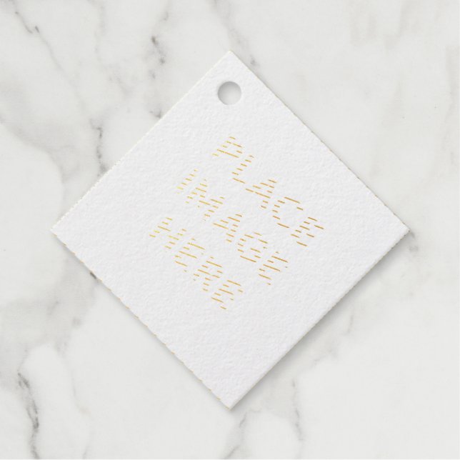Étiquette-cadeau Balises de préférence Foil Diamond (Devant)