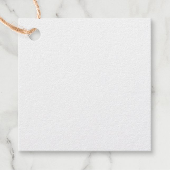 Étiquette-cadeau Balises Foil carré Favoriser (Devant)