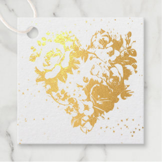 Étiquette-cadeau Balises Foil Coeur Anniversaire