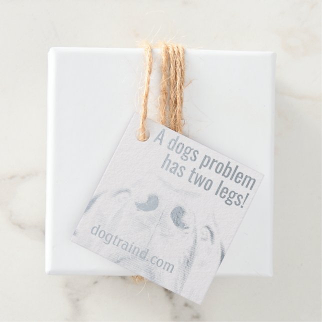 Étiquette-cadeau Balises spéciales d'instructeur de chien (Avec boite)