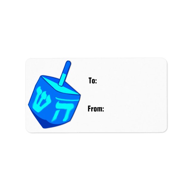 Étiquette cadeau Big Dreidel (Devant)
