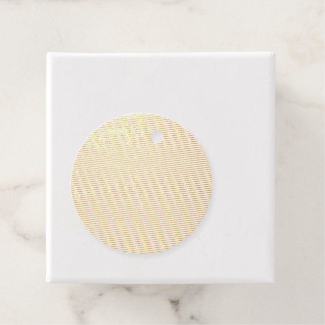 Étiquette-cadeau Bloc de couleur pêche et bronzée | Conception de m (Avec boite)