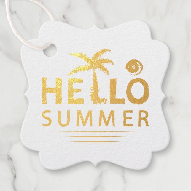Étiquette-cadeau Bonjour été (Devant)