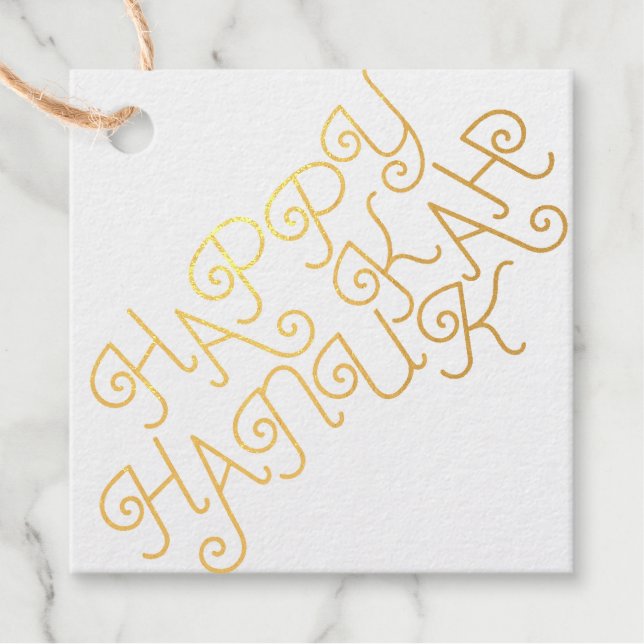 Étiquette-cadeau Bonne Hanoukka (Devant)