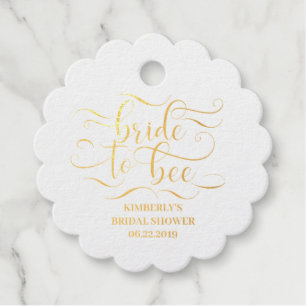 Étiquette-cadeau Bride To Bee - Merci