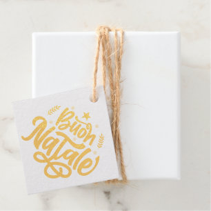 Étiquette-cadeau Buon Natale Gold