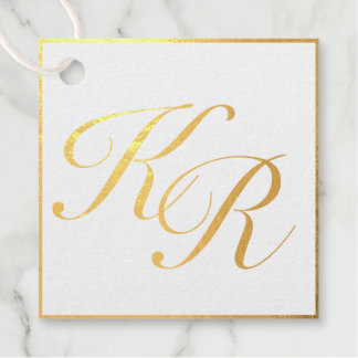 Étiquette-cadeau Calligraphie Elegant Luxe Gold Mariage