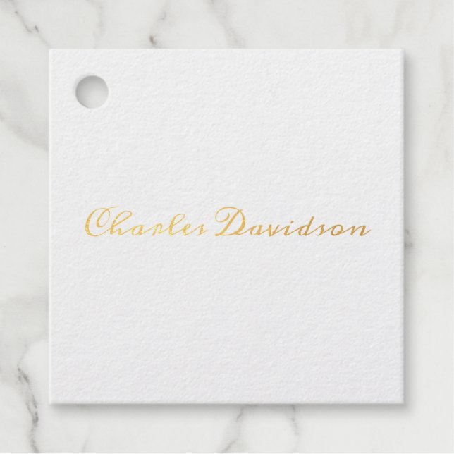 Étiquette-cadeau Calligraphie minimaliste moderne professionnelle (Devant)