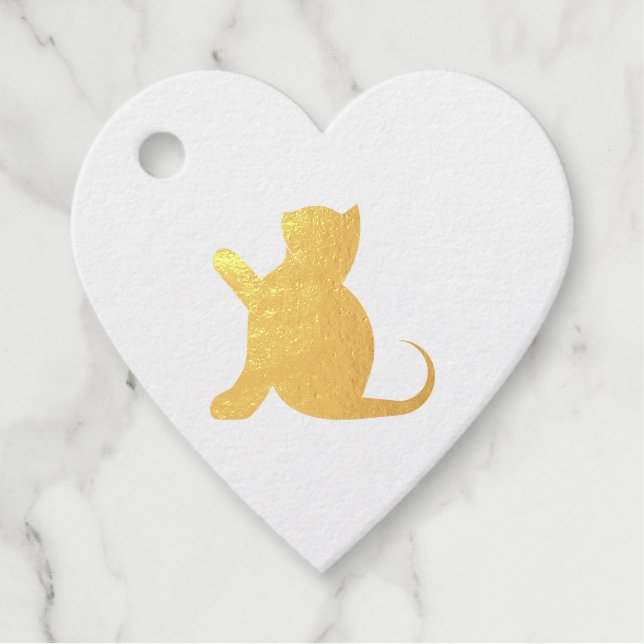 Étiquette-cadeau Cat dit bonjour (Devant)