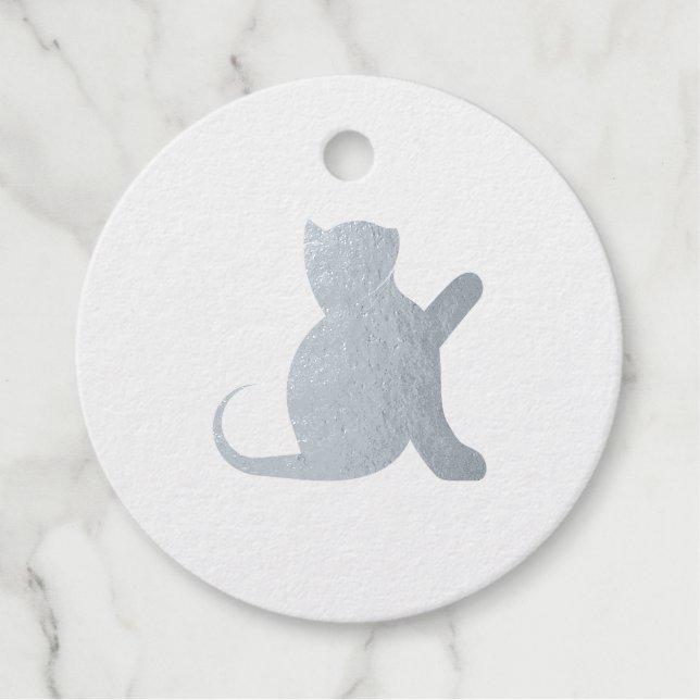 Étiquette-cadeau Cat dit bonjour (Devant)