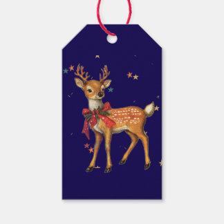 ÉTIQUETTE CADEAU CERF DE NOËL