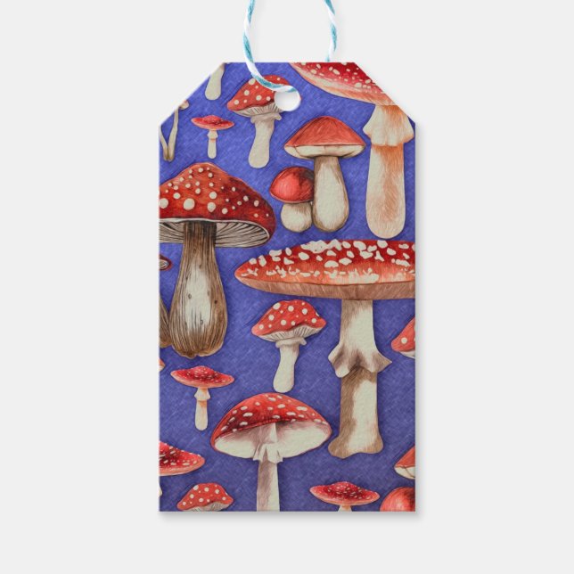 Étiquette Cadeau Champignon de Bois (Devant)