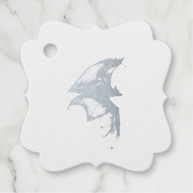 Étiquette-cadeau Chauves-souris vampires gothiques (Devant)