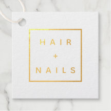 CHEVEUX + logo NAILS Carré kraft Foil Favoriser Ta