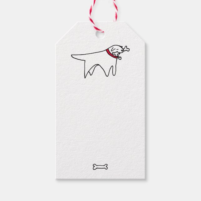 Étiquette Cadeau Chien (Devant)