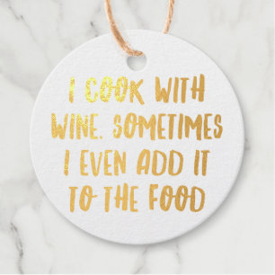 Étiquette-cadeau Citations de bar à vin drôles personnalisées V