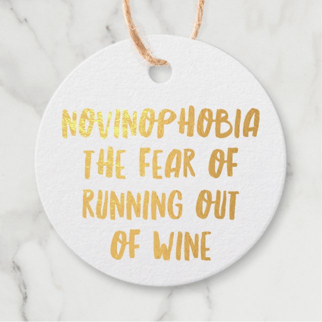 Étiquette-cadeau Citations de bar à vin drôles personnalisées XV (Devant)