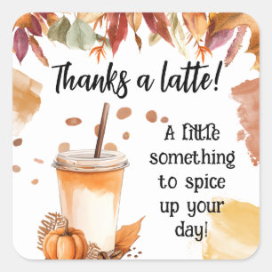 Étiquette cadeau Citrouille d'automne Merci de fêt