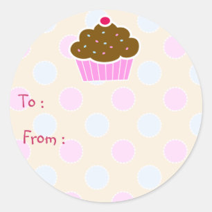 Étiquette cadeau Cloud Cupcake