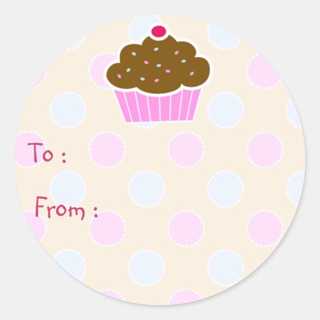 Étiquette cadeau Cloud Cupcake (Devant)