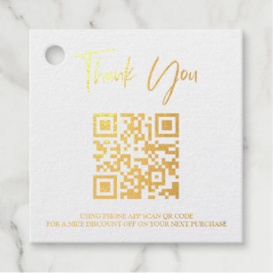 Étiquette-cadeau *~* Code-barres professionnel QR Code Merci étique