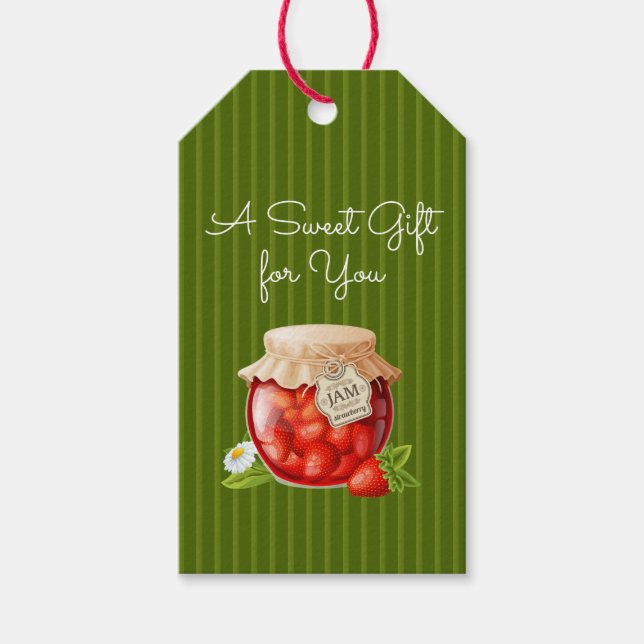 Étiquette Cadeau Confiture de Fraise (Devant)