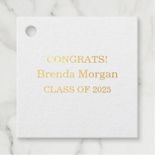 Étiquette-cadeau Congrats de fin d'études uniques