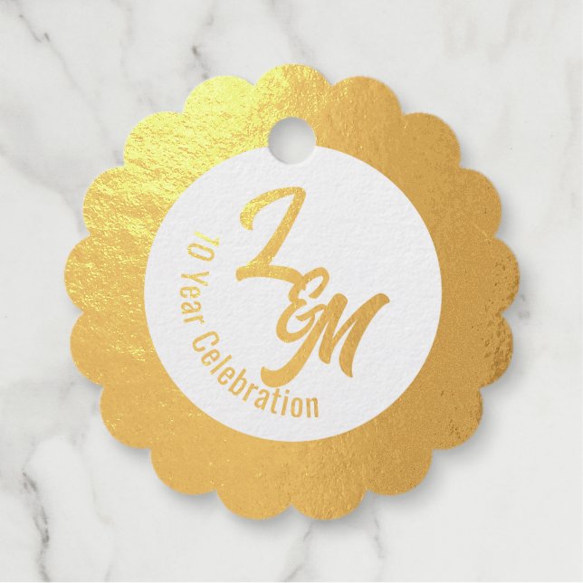 Étiquette-cadeau Créer des balises Foil Favor personnalisées (Devant)