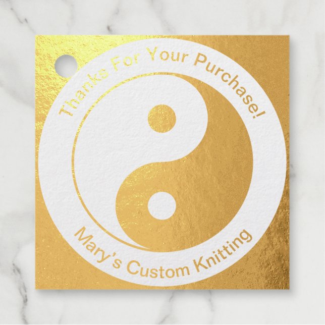 Étiquette-cadeau Custom Business merci Yin Yang (Devant)