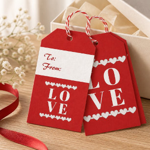 Étiquette cadeau d'amour