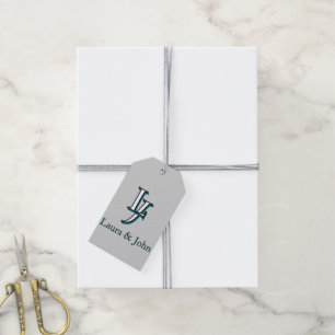 Étiquette Cadeau d'Amour avec Initiales & Noms de
