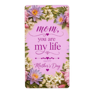 ÉTIQUETTE CADEAU D'AMOUR POUR LA FÊTE DES MÈRES