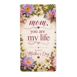 ÉTIQUETTE CADEAU D'AMOUR POUR LA FÊTE DES MÈRES