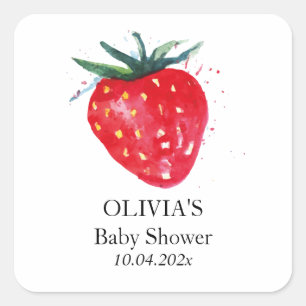 Étiquette cadeau d'anniversaire de fraise Merci Fa