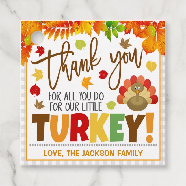 Étiquette cadeau d'automne (Devant)