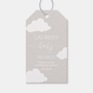 Étiquette cadeau de Baby shower minimaliste Cloud