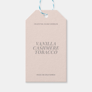 Étiquette cadeau de bougie moderne simple