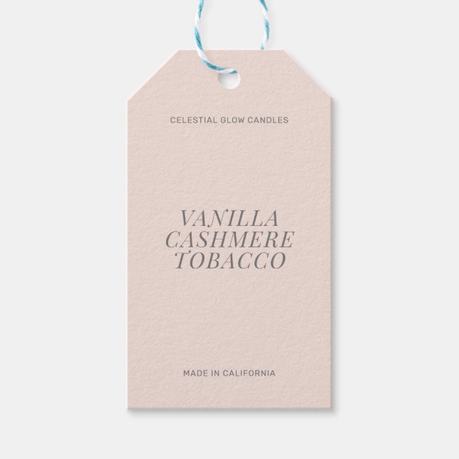 Étiquette cadeau de bougie moderne simple (Devant)